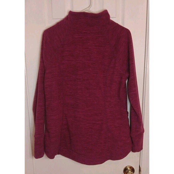 St John's Bay Women’s Pull Over Mock Neck Sweat Shirt Fuchsia M - Picture 2 of 6